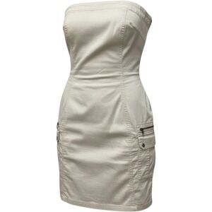 Vintage Triple Five Soul Strapless Utility Cargo Mini Dress